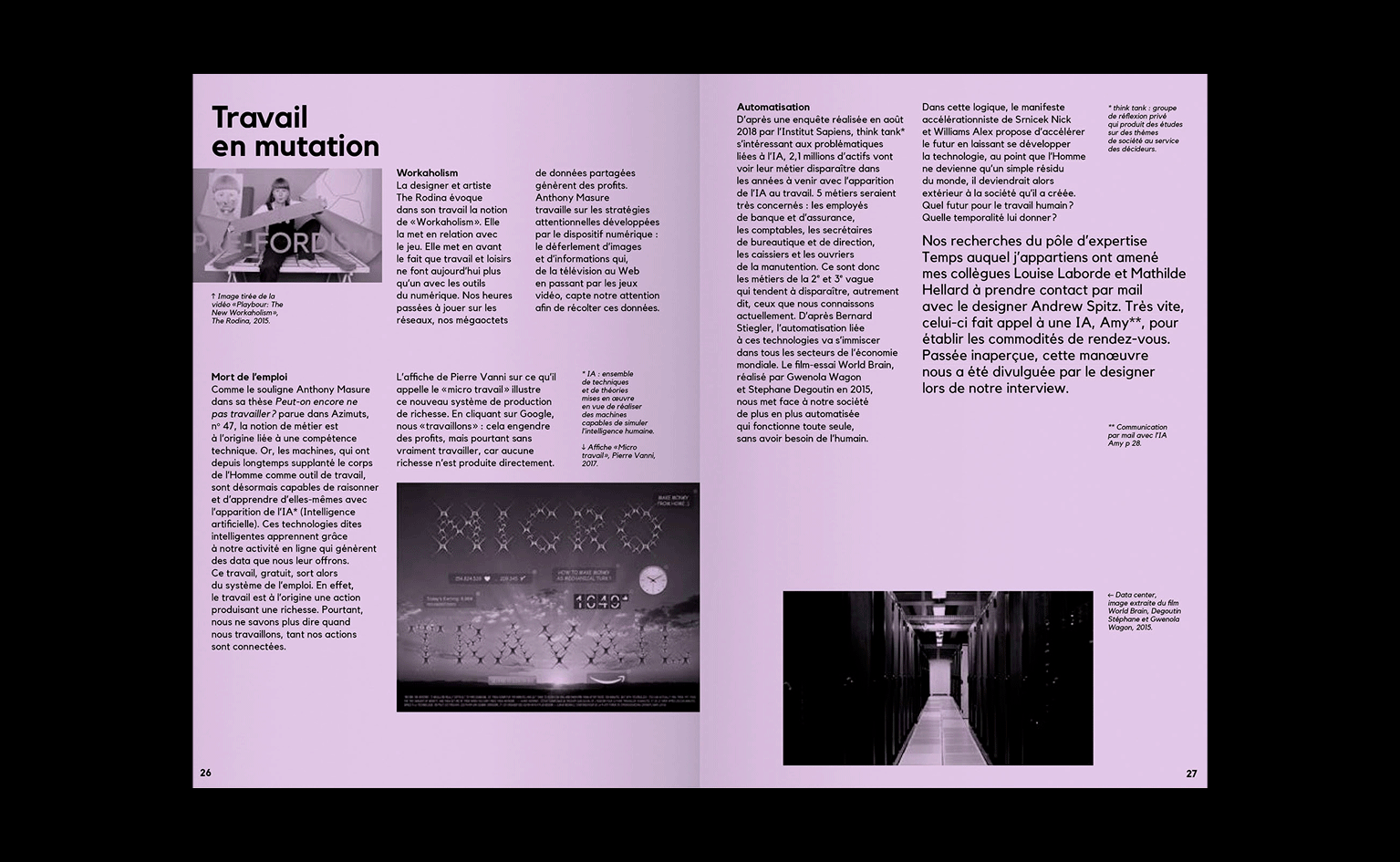 Double page du mémoire