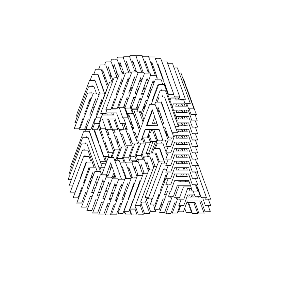 Typographie développée autour d’une recherche sur la contemporanéité dans l’ornement.