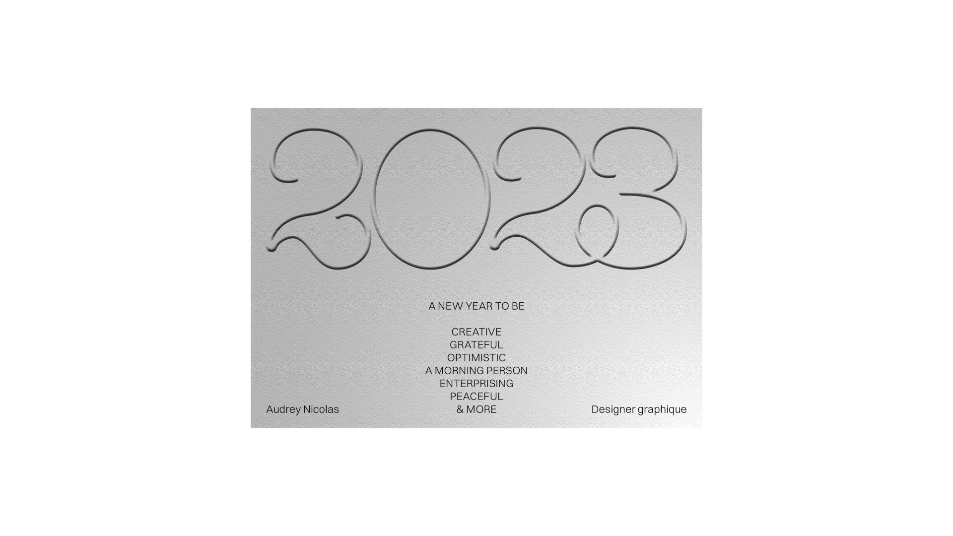 Carte de vœux animée pour 2023