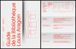 Guide et marque page de la bibliothèque Louis Aragon